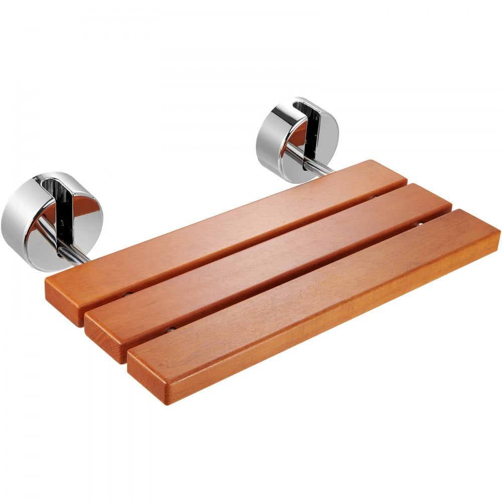 LY010 - Space-Saving Wall-Mounted Teak Shower Seat, 20.1" x 13.2"