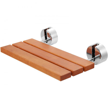 LY010 - Space-Saving Wall-Mounted Teak Shower Seat, 20.1" x 13.2"