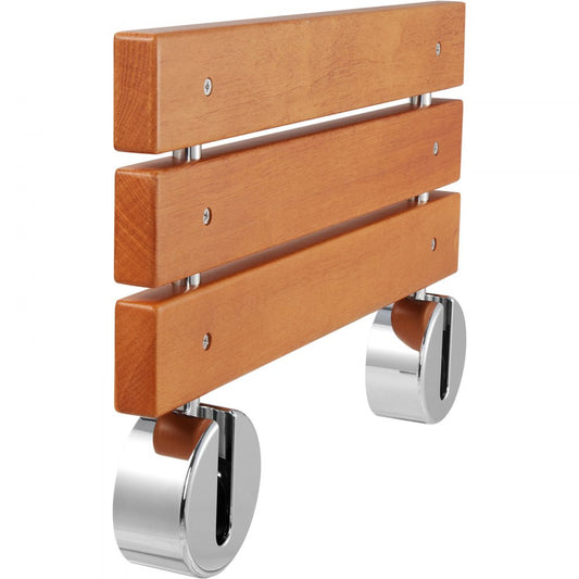 LY010 - Space-Saving Wall-Mounted Teak Shower Seat, 20.1" x 13.2"