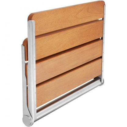 LY007-3 - Elegant Folding Teak Shower Seat, Space-Saving & 500 lbs Capacity