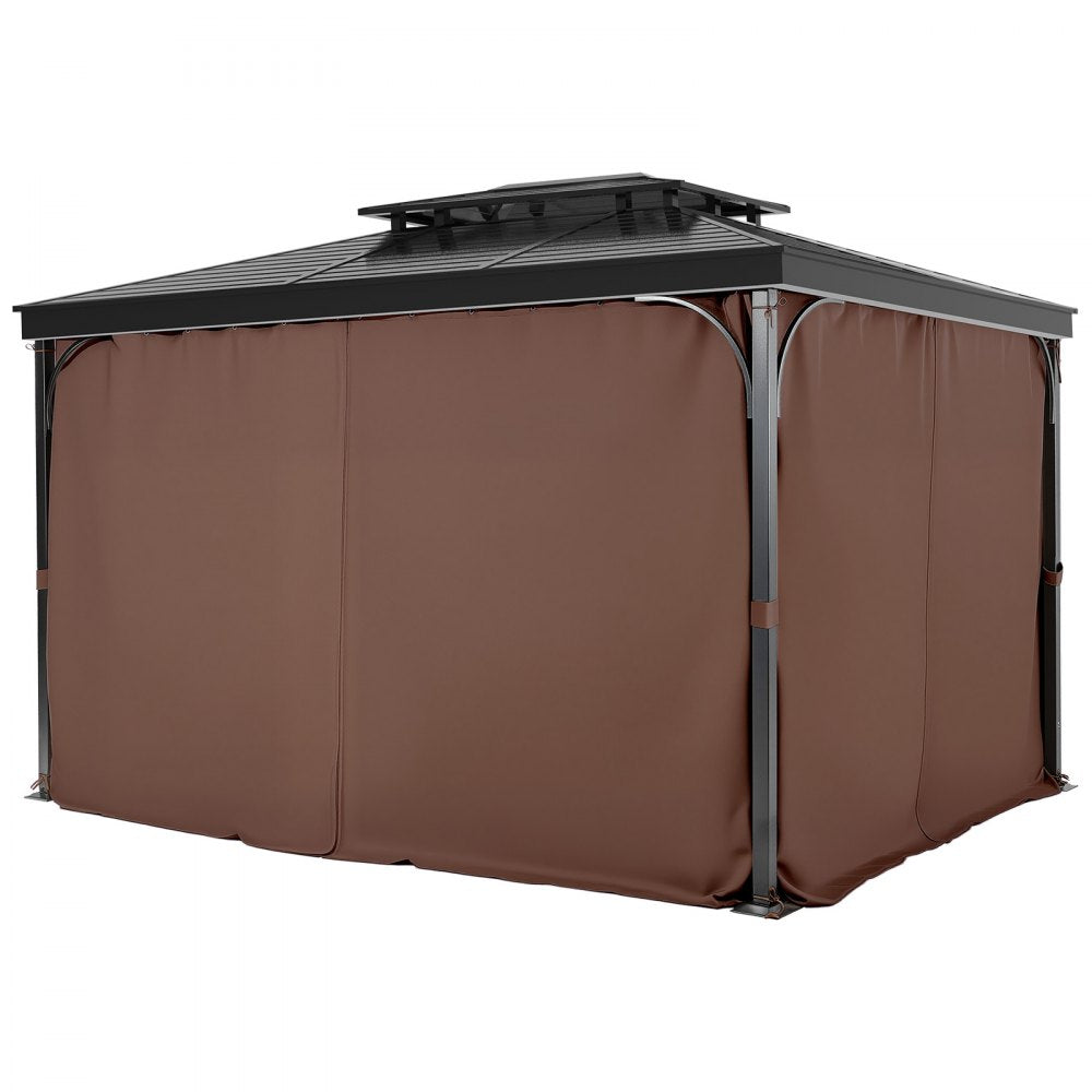 JDC-33CF - Waterproof 10' x 10' Gazebo Curtain with Double-Sided Zipper