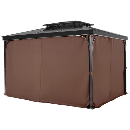 JDC-33CF - Waterproof 10' x 10' Gazebo Curtain with Double-Sided Zipper