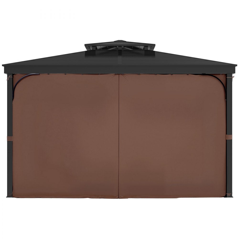 JDC-33CF - Waterproof 10' x 10' Gazebo Curtain with Double-Sided Zipper