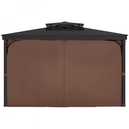 JDC-33CF - Waterproof 10' x 10' Gazebo Curtain with Double-Sided Zipper