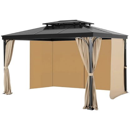 JDC-36LLBE - Waterproof 10’ x 12’ Gazebo Curtain with Double-Sided Zipper