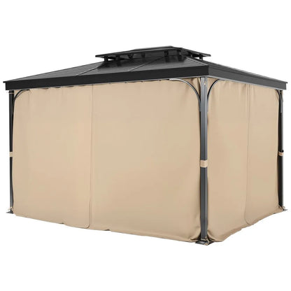 JDC-36LLBE - Waterproof 10’ x 12’ Gazebo Curtain with Double-Sided Zipper