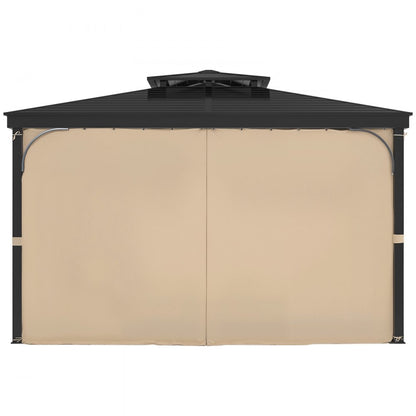 JDC-36LLBE - Waterproof 10’ x 12’ Gazebo Curtain with Double-Sided Zipper