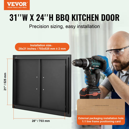 B009S - 31x24 Inch Stainless Steel BBQ Access Door for Outdoor Kitchens
