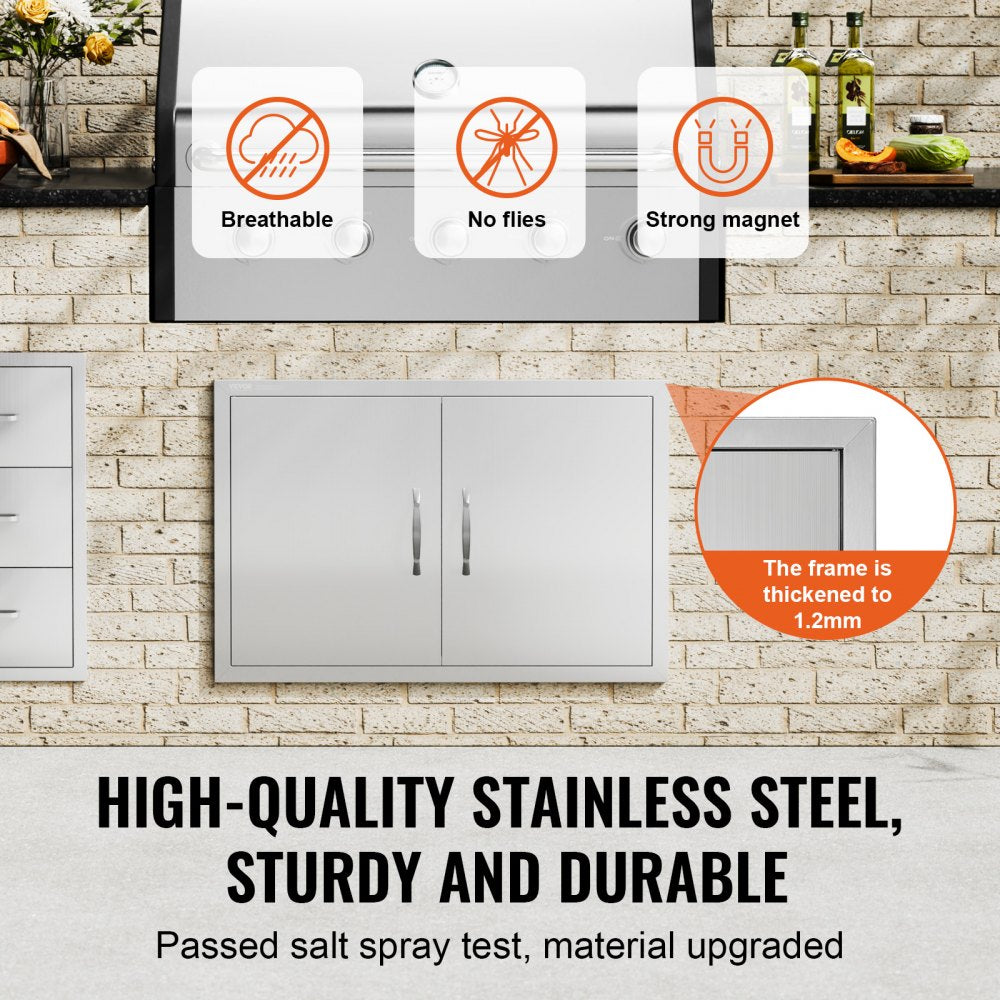 B007S - Durable Stainless Steel BBQ Access Door for Outdoor Kitchens