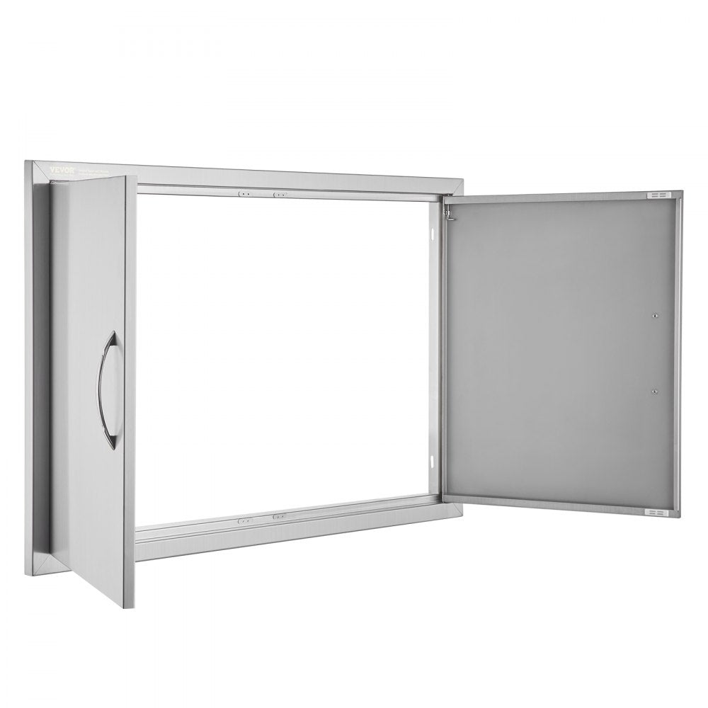 BH-017 - Durable 35"W x 24"H Stainless Steel BBQ Access Door for Outdoor Kitchens