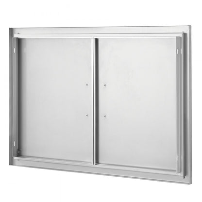 BH-017 - Durable 35"W x 24"H Stainless Steel BBQ Access Door for Outdoor Kitchens