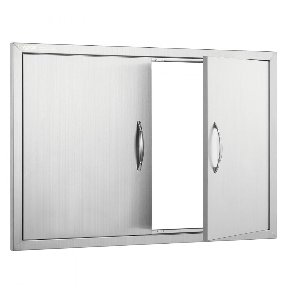 BH-017 - Durable 35"W x 24"H Stainless Steel BBQ Access Door for Outdoor Kitchens