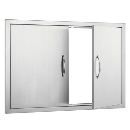 BH-017 - Durable 35"W x 24"H Stainless Steel BBQ Access Door for Outdoor Kitchens