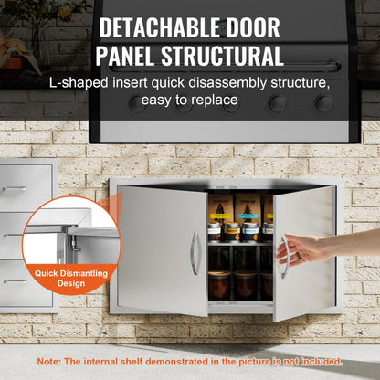 B005S - Durable 36W x 21H Inch Stainless Steel BBQ Access Door