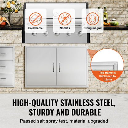 BH-020 - 39" x 26" Stainless Steel Access Door for Outdoor Kitchens