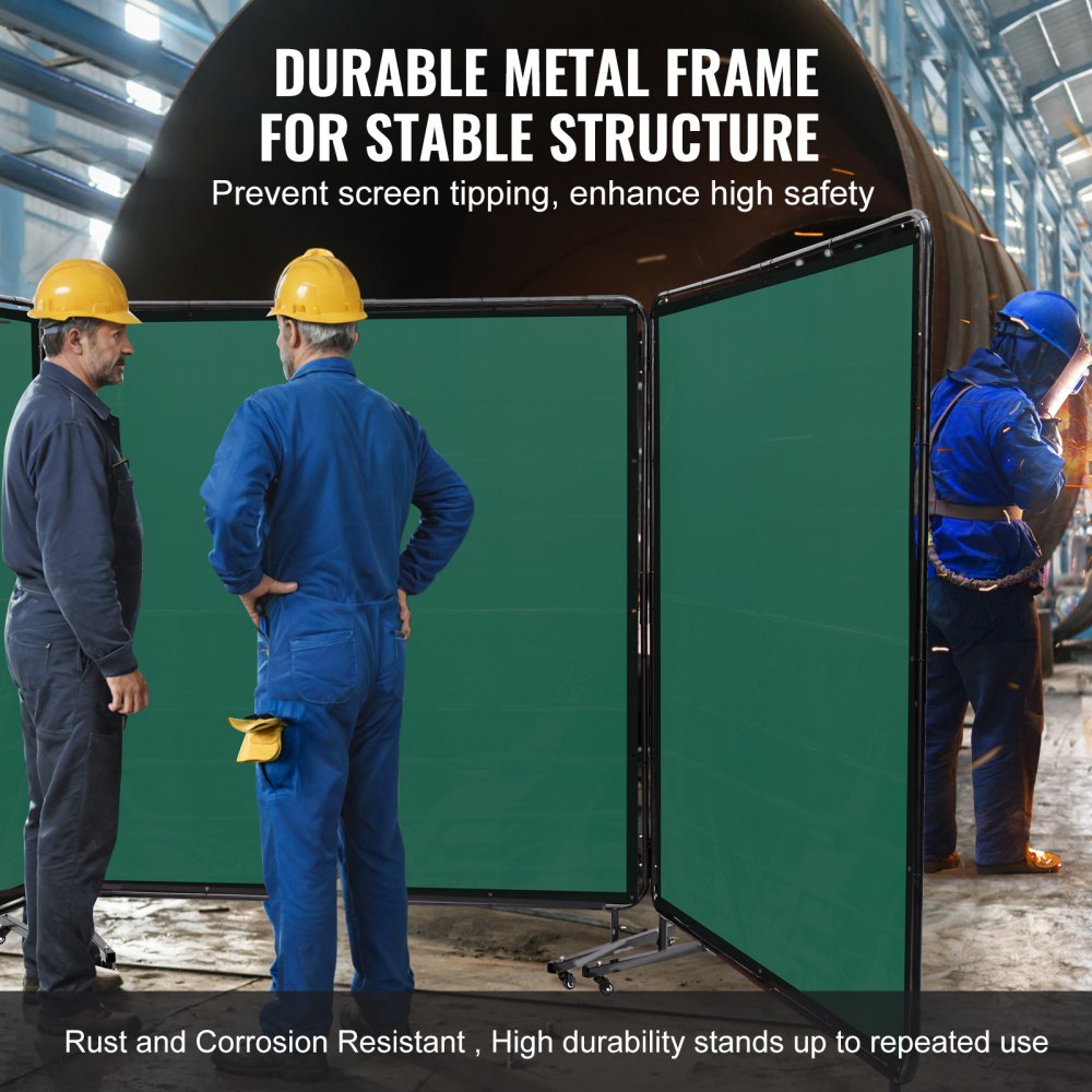 XU-2316 - 6' Flame-Resistant Welding Screen for Safe Workspaces