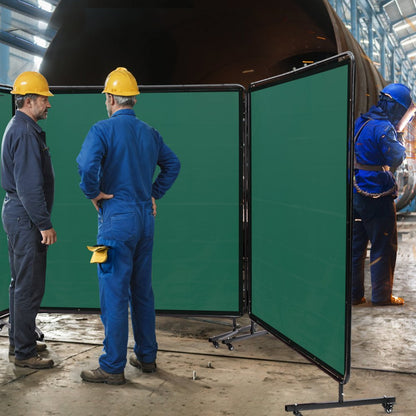 XU-2316 - 6' Flame-Resistant Welding Screen for Safe Workspaces