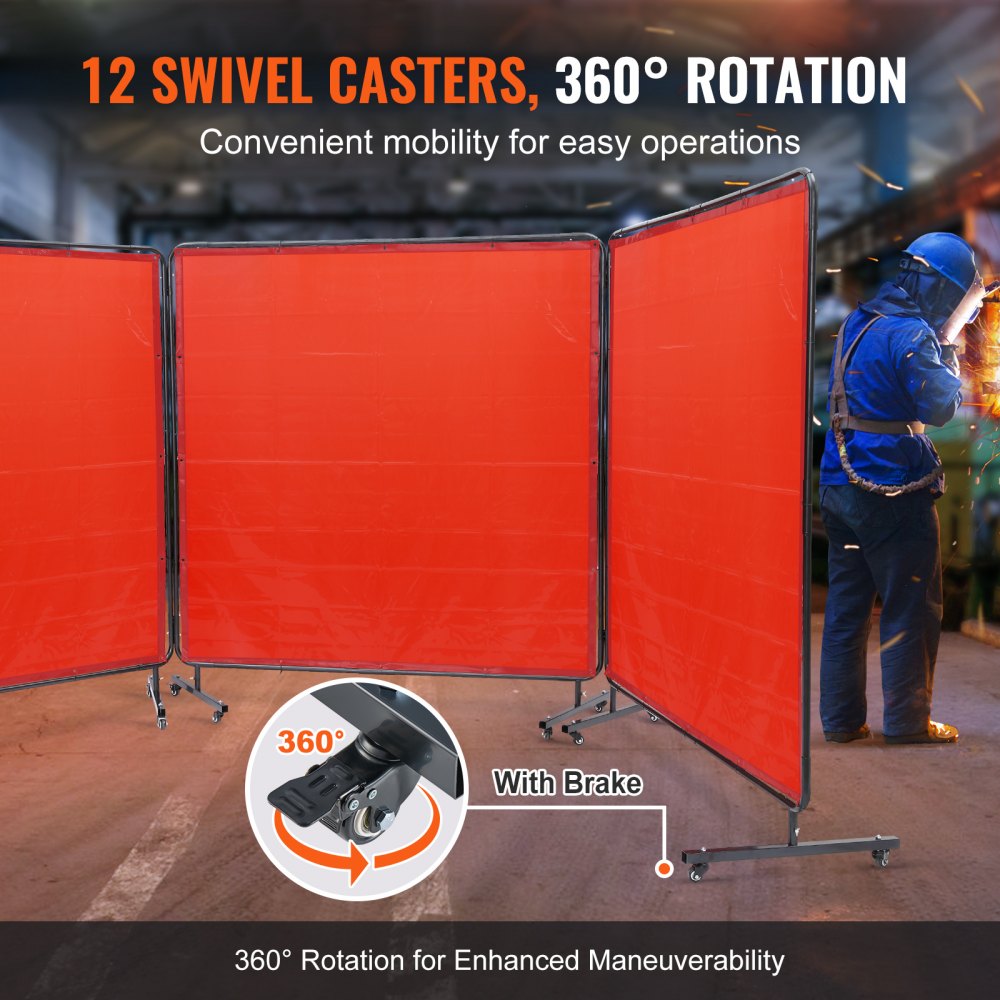 XU-2314 - 6' x 6' Flame-Resistant Welding Screen with UV Protection
