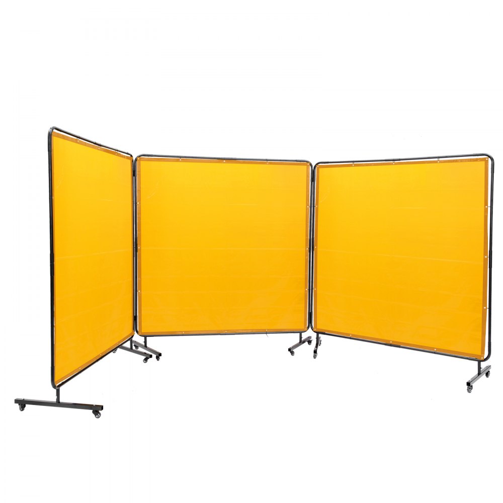 XU-2315 - VEVOR 3-Panel Welding Screen, 6' x 6' Safety Barrier