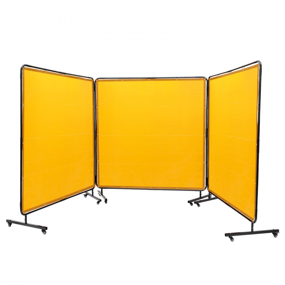 XU-2315 - VEVOR 3-Panel Welding Screen, 6' x 6' Safety Barrier