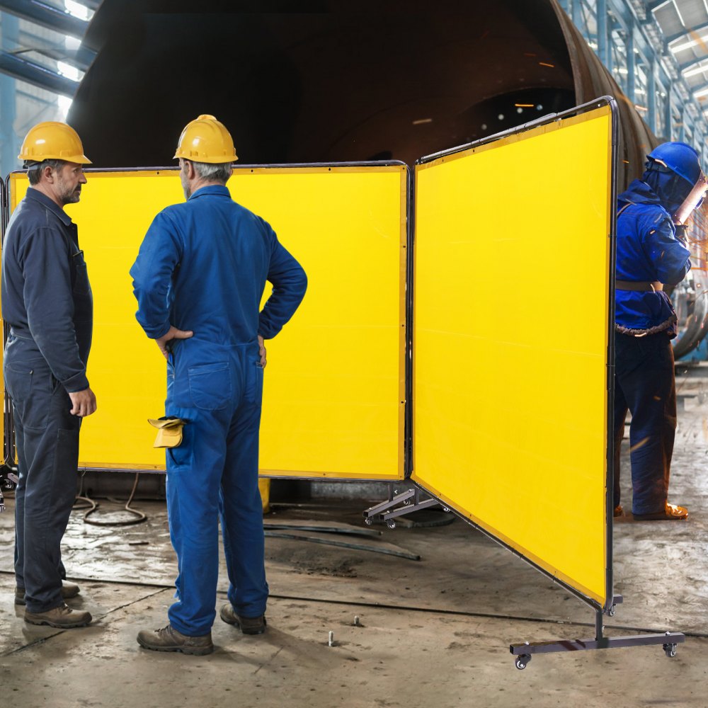 XU-2318 - 3-Panel 6' x 8' VEVOR Welding Safety Screen