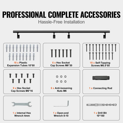 H8170-12 - 12ft VEVOR Non-Slip Handrail for Safe Indoor Stairs