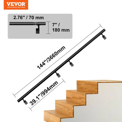 H8170-12 - 12ft VEVOR Non-Slip Handrail for Safe Indoor Stairs