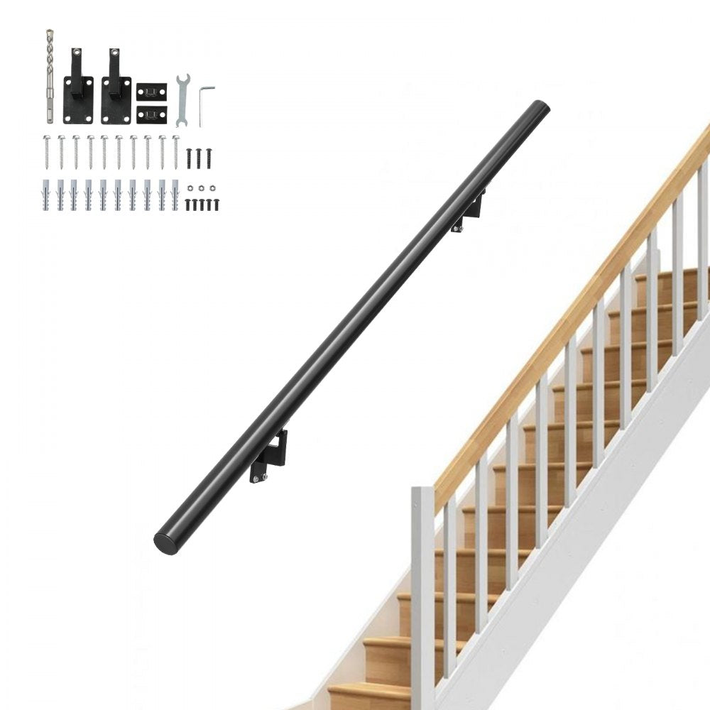 H8170-4 - Durable 440 lbs Aluminum Stair Handrail with Ergonomic Grip