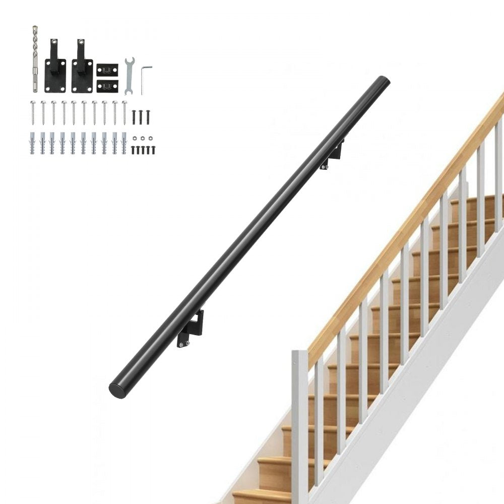 H8170-4 - Durable 440 lbs Aluminum Stair Handrail with Ergonomic Grip