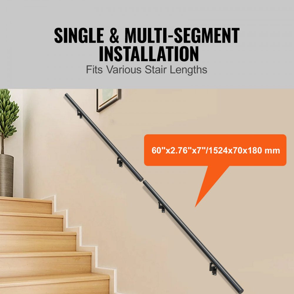 H8170-5 - Durable VEVOR Handrail Supports 440 lbs, Easy Install Stair Railing