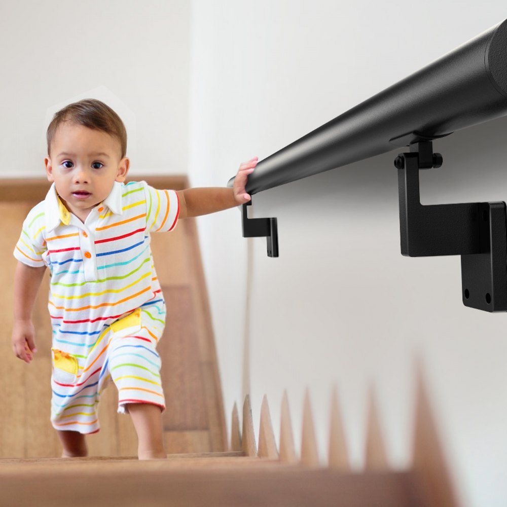 H8170-5 - Durable VEVOR Handrail Supports 440 lbs, Easy Install Stair Railing