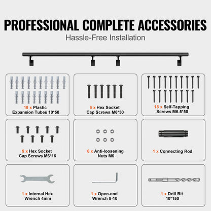 H8170-7 - Durable Aluminum Alloy Handrail, 440 lbs Capacity, Easy Install