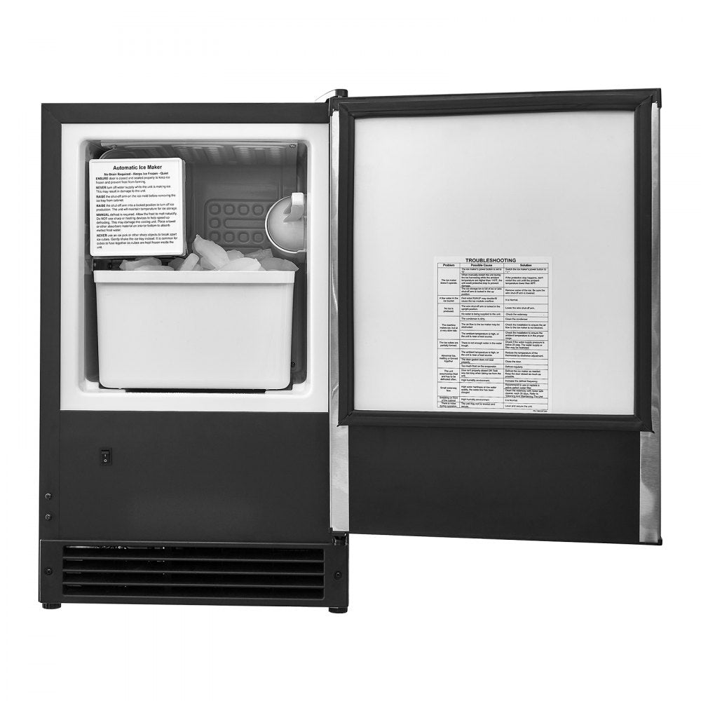 IMC20 - Built-in 15 lbs/Day Ice Maker with Reversible Stainless Steel Door