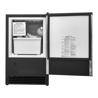 IMC20 - Built-in 15 lbs/Day Ice Maker with Reversible Stainless Steel Door