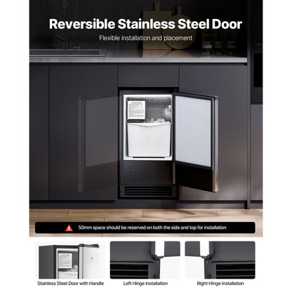 IMC25 - Built-in Ice Maker Produces 25 lbs of Crescent Ice Daily