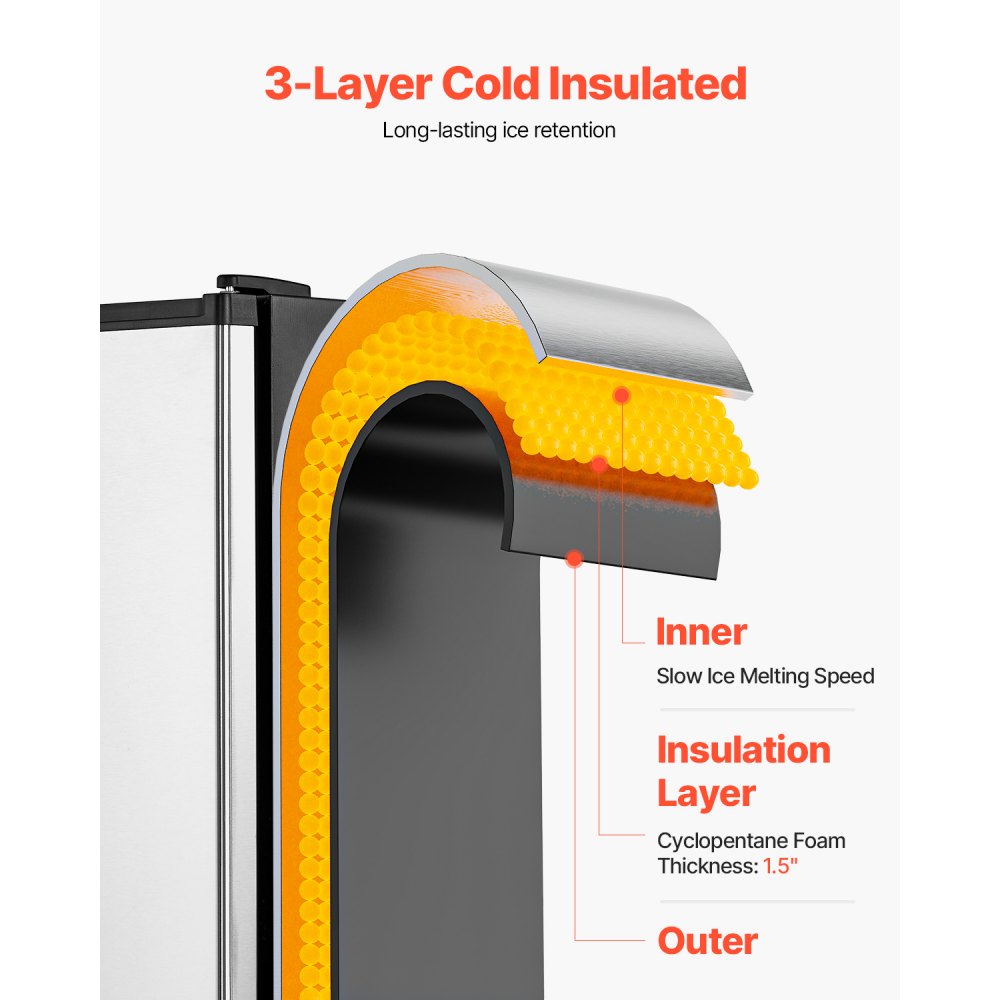 IMC25 - Built-in Ice Maker Produces 25 lbs of Crescent Ice Daily