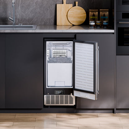 HBZB-36F - Built-in Ice Maker: 80 lbs/Day, 26 lbs Basket, Reversible Door