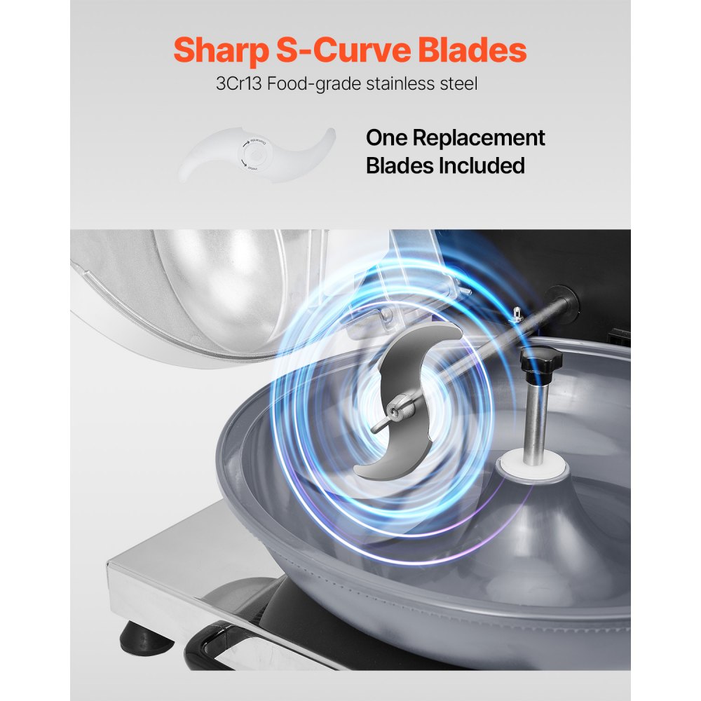 FC370MT - 250W Stainless Steel Food Processor with 3000RPM Blades