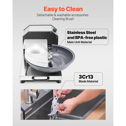 FC370MT - 250W Stainless Steel Food Processor with 3000RPM Blades