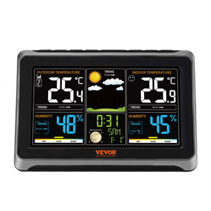YT6077 - 7.5-Inch VEVOR Indoor/Outdoor Color Weather Station