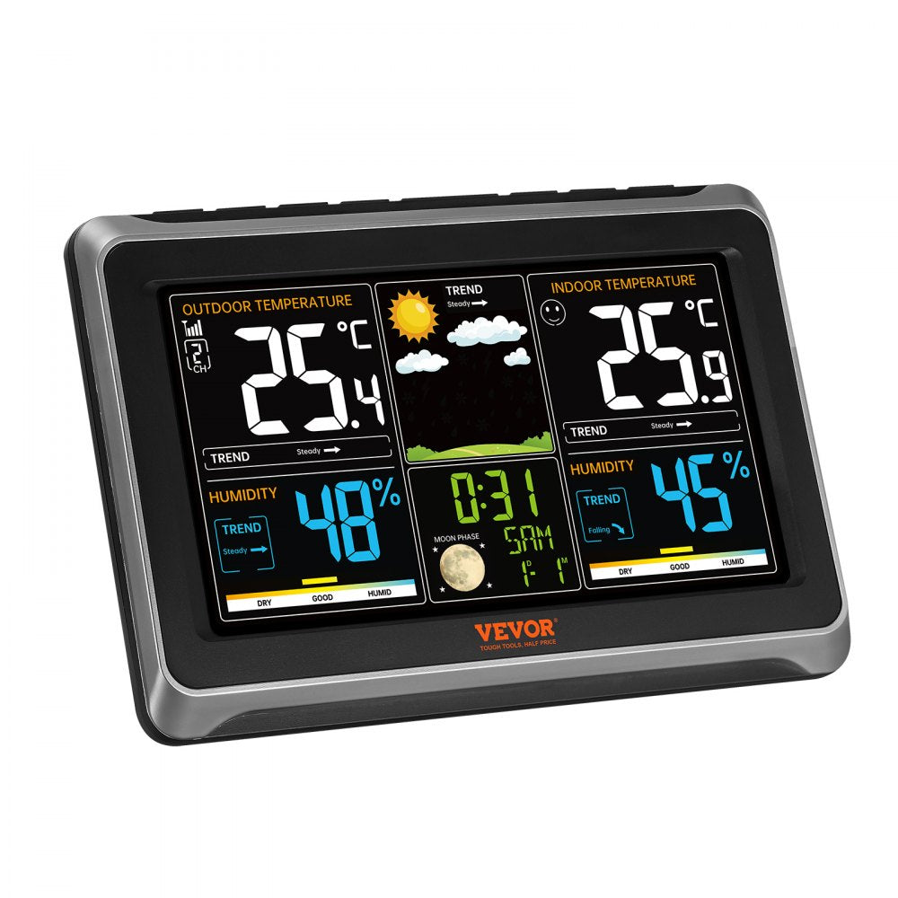 YT6077 - 7.5-Inch VEVOR Indoor/Outdoor Color Weather Station