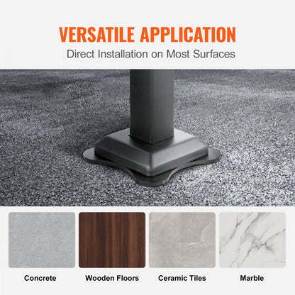 H3602-3 - Adjustable 3ft Carbon Steel Stair Handrail for Outdoor Safety