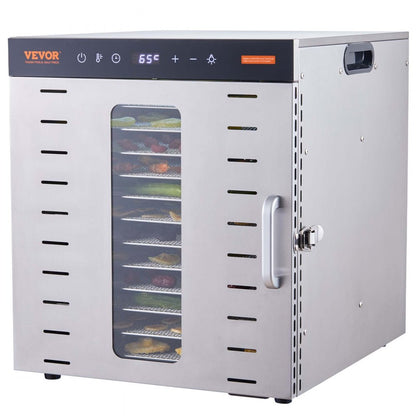 SS-10X - Electric Food Dehydrator, 1000W, 10 Stainless Steel Trays