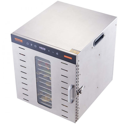 SS-10X - Electric Food Dehydrator, 1000W, 10 Stainless Steel Trays