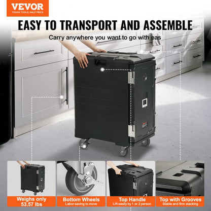 BW-90S - 114 QT VEVOR Hot & Cold Food Carrier with Wheels