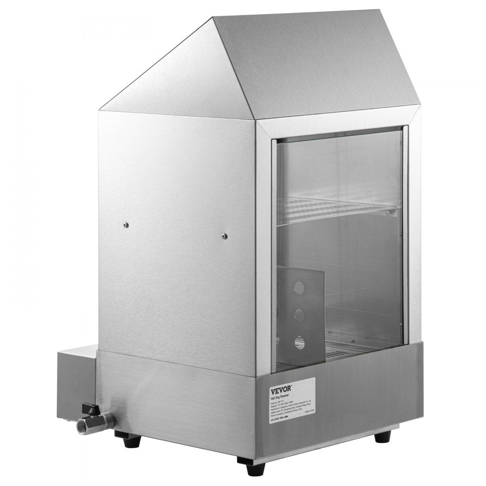 BW-1P-E - 1200W 2-Tier Hot Dog Steamer with Temperature Control