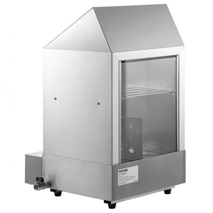 BW-1P-E - 1200W 2-Tier Hot Dog Steamer with Temperature Control