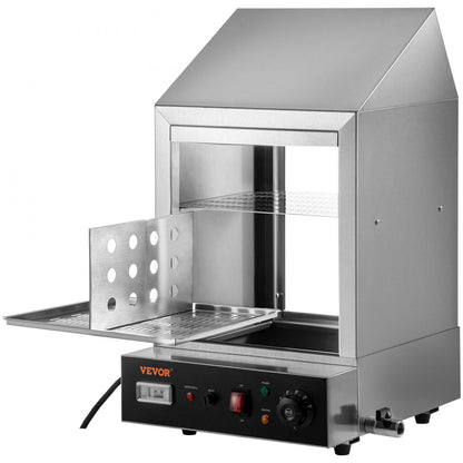 BW-1P-E - 1200W 2-Tier Hot Dog Steamer with Temperature Control
