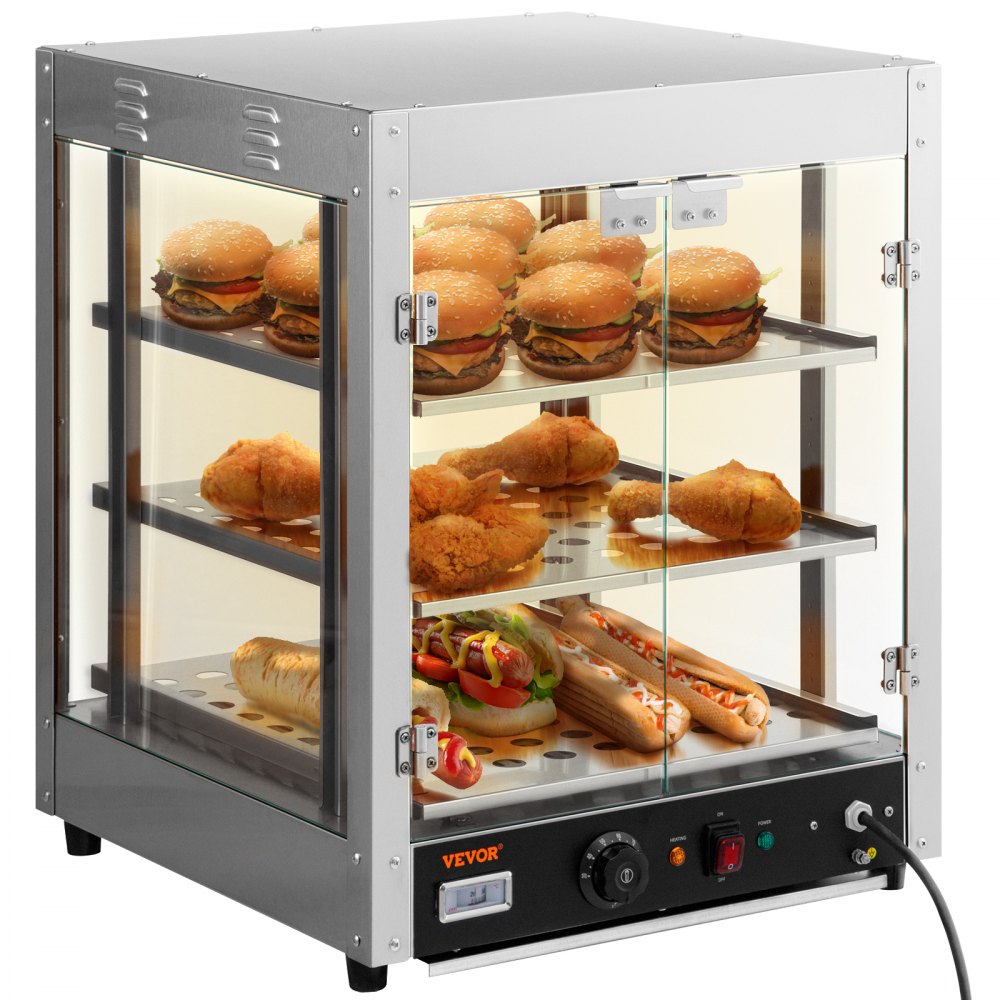 BWG-M - 3-Tier Stainless Steel Food Warmer with Adjustable Shelves