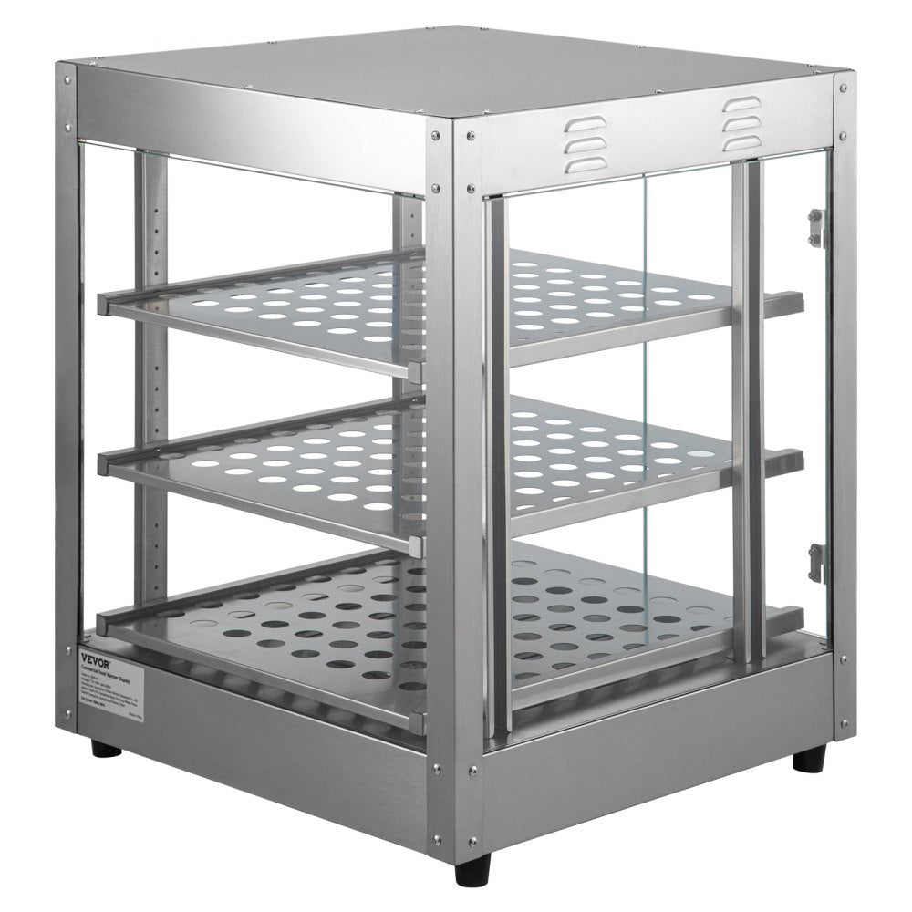 BWG-M - 3-Tier Stainless Steel Food Warmer with Adjustable Shelves